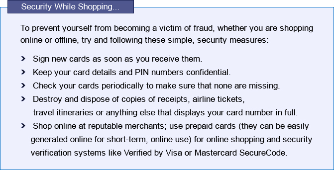 Tips while using your credit card for shopping